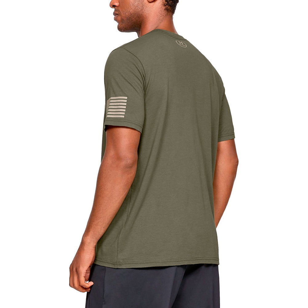 Under Armour Men's Athletic Freedom Logo T-Shirt Short Sleeve Tee Marine OD Green M