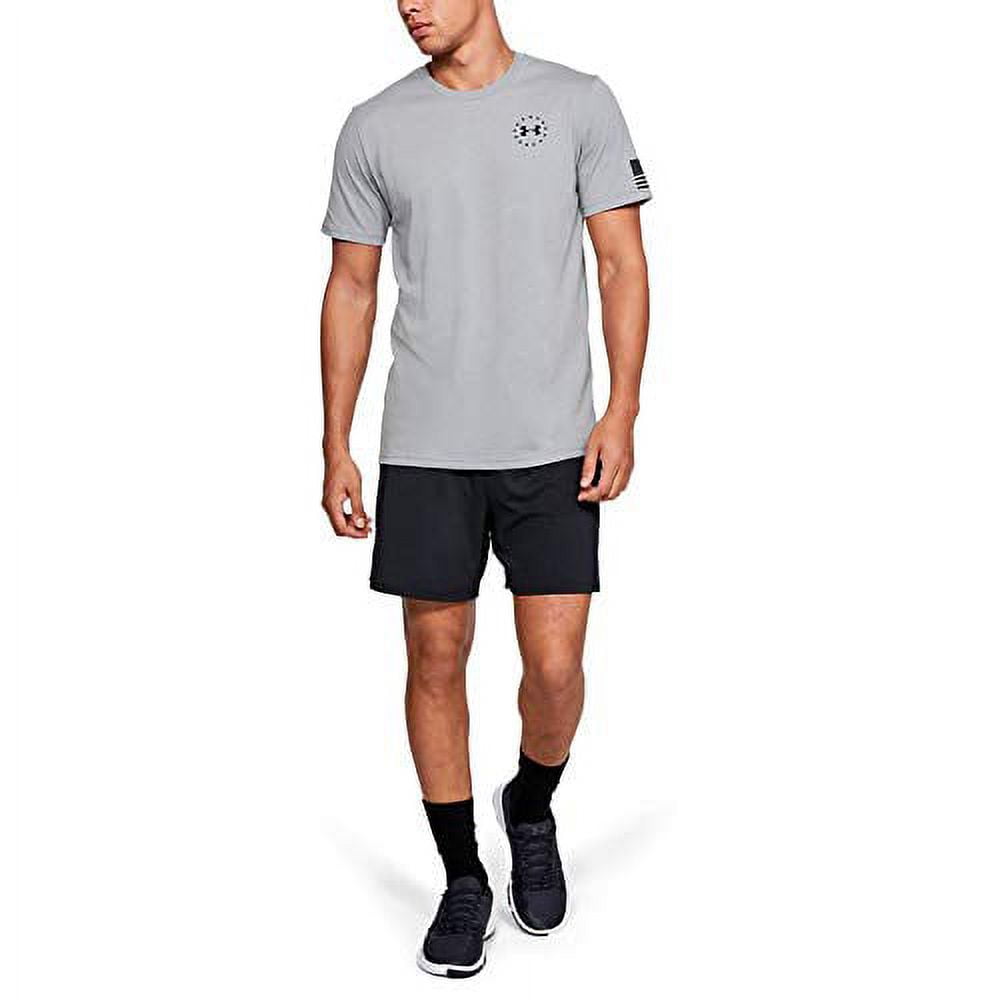 Under Armour Men's Athletic UA Freedom Flag Short Sleeve Tee Steel Black SM