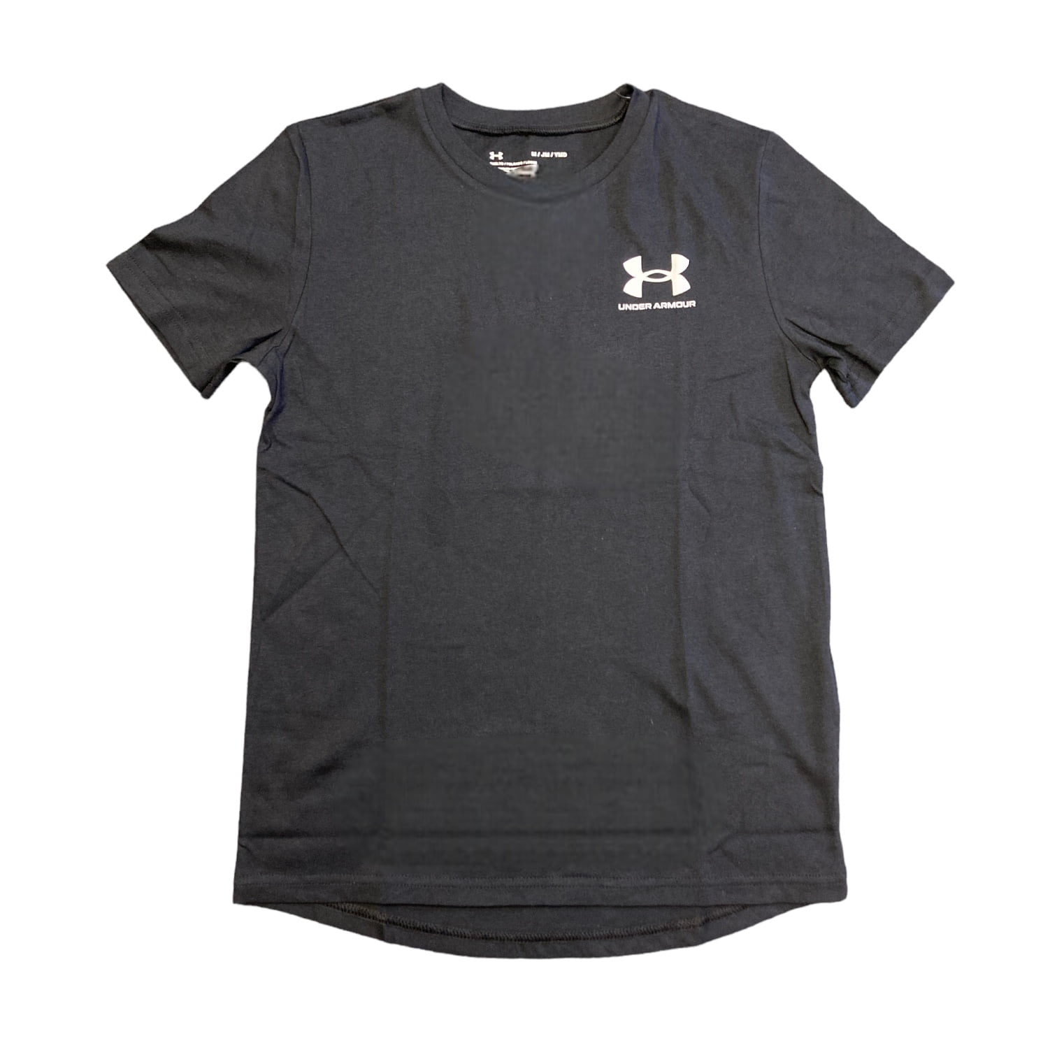 Under Armour Youth Boys Soft Short Sleeve Sportstyle T-Shirt Black White Size L