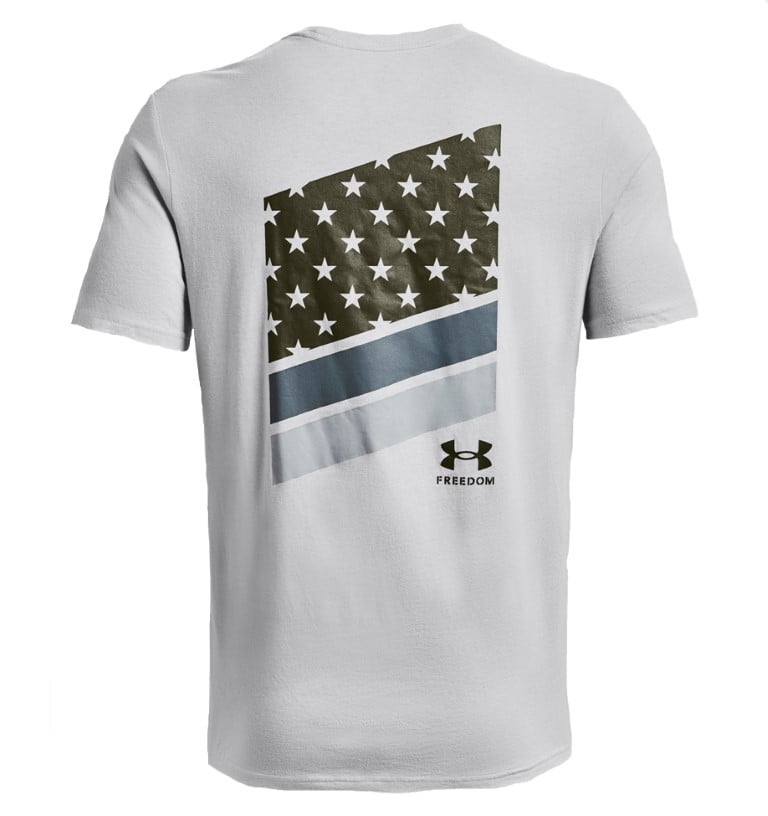 Under Armour Men's Freedom Flag Variation T Mod Gray Tee Shirt