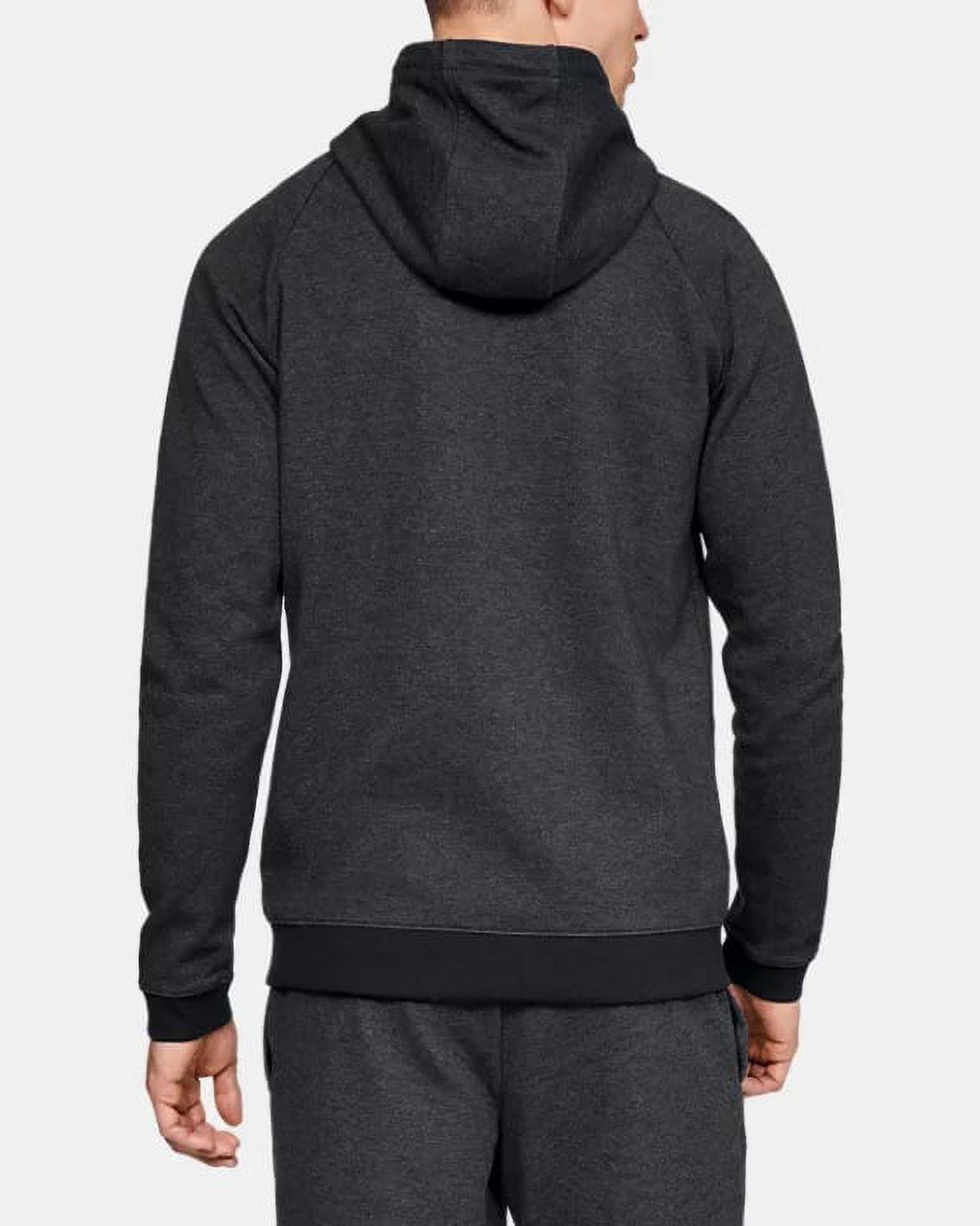 Under Armour Men's Black Double Knit Full Zip Slim Fit Sweatshirt Hoodie