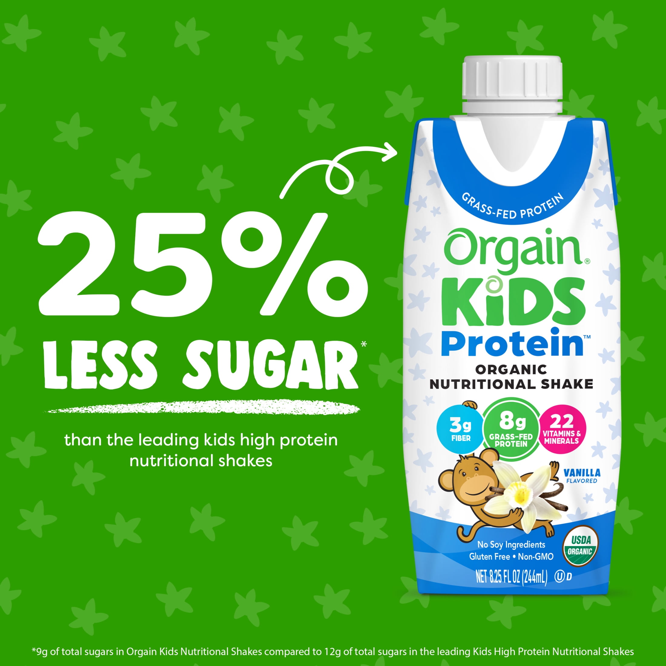 Orgain Organic Kids Protein Shake with 22 Essential Vitamins & Minerals - Vanilla Flavor - Pack