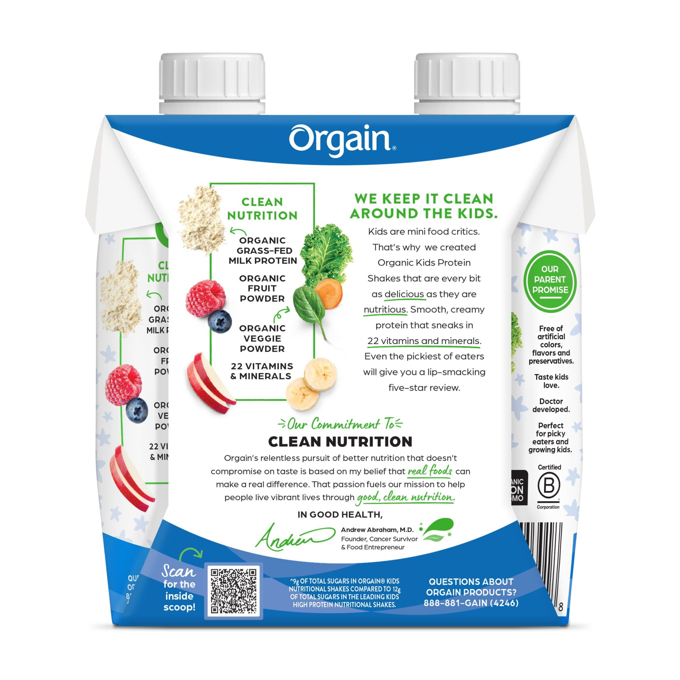 Orgain Organic Kids Protein Shake with 22 Essential Vitamins & Minerals - Vanilla Flavor - Pack