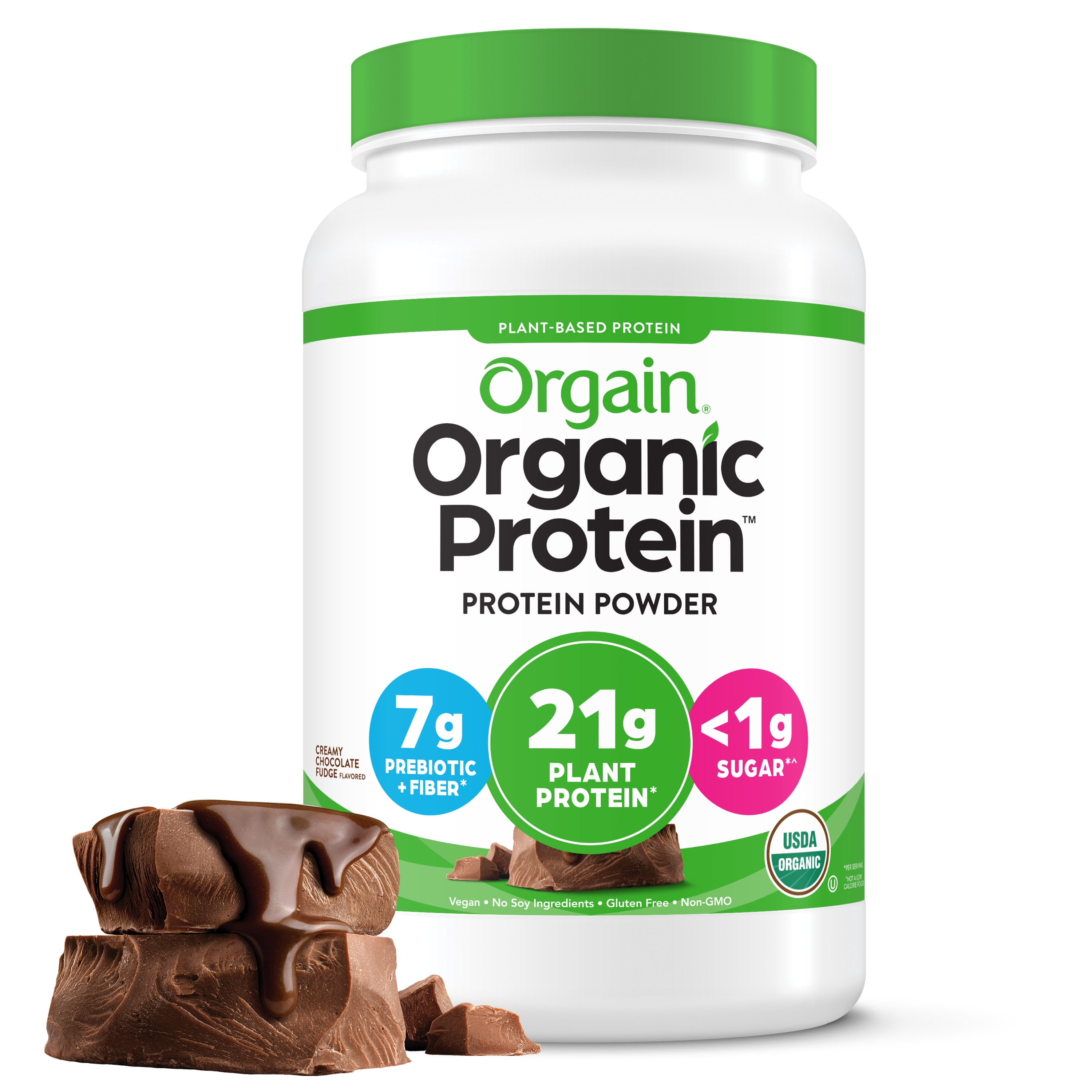 Orgain Vegan 21g Protein Powder Plant Based Creamy Chocolate Fudge 2.7lb