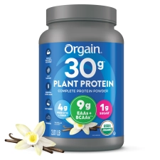 Orgain Organic Vegan 30g High Protein Powder Plant Based Shake Drink Prebiotic Fiber Vanilla 2.01lb
