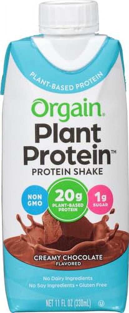 Orgain Creamy Chocolate Plant Based Protein Shake 11 Fl Oz Bottle