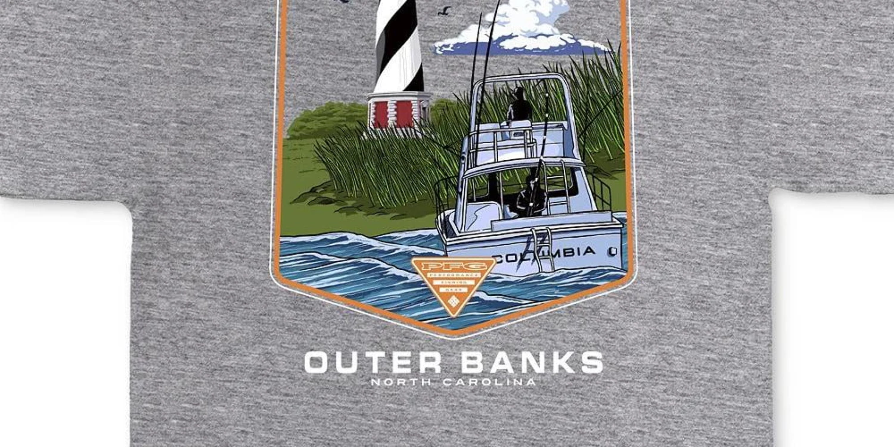 Columbia Mens PFG Logo Crewneck Graphic T-Shirt