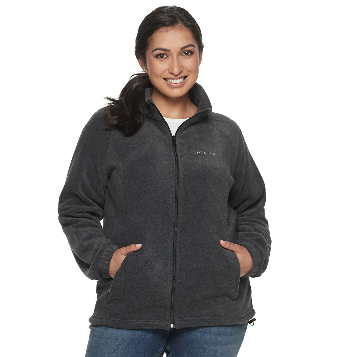 Columbia Women's Benton Springs Fleece Jacket Charcoal Heather Size 3X