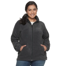 Columbia Women's Benton Springs Fleece Jacket Charcoal Heather Size 3X