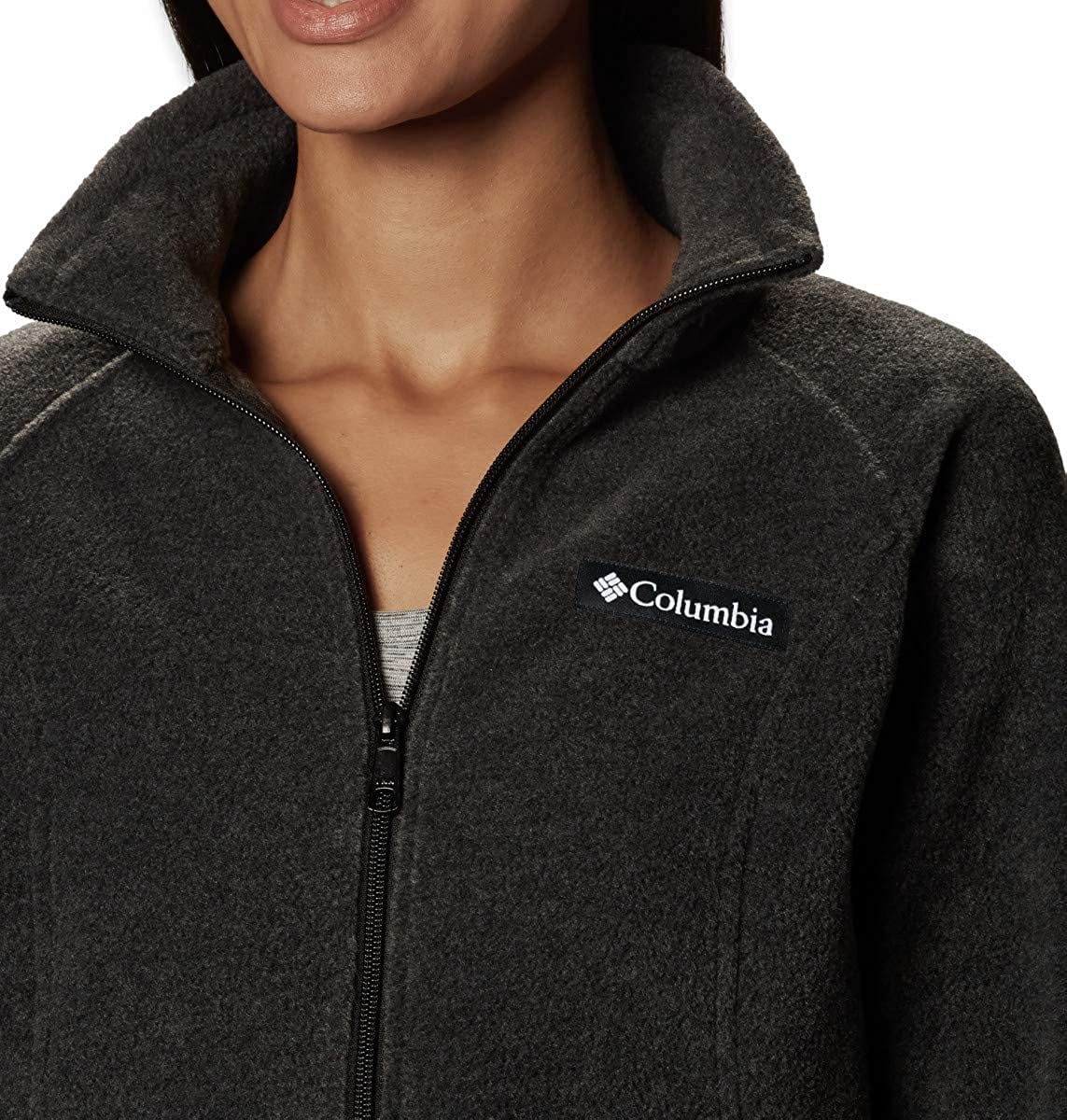 Columbia Women's Benton Springs Fleece Jacket Charcoal Heather Size 3X