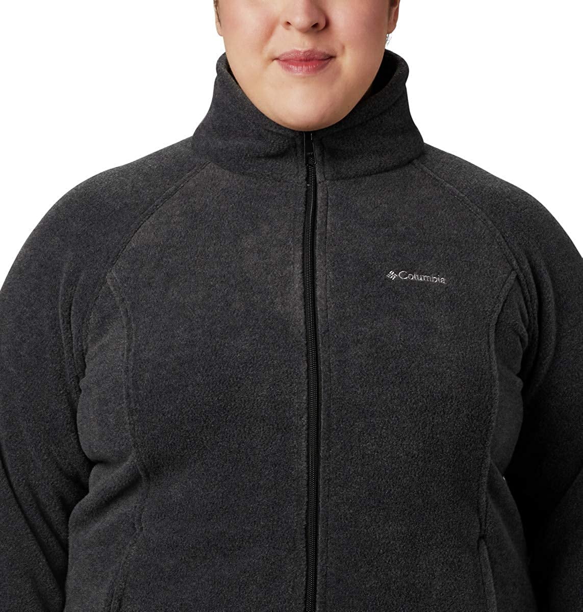 Columbia Women's Benton Springs Fleece Jacket Charcoal Heather Size 3X