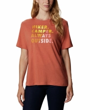 Columbia Women's Graphic Print T-Shirt Rust Plus Size 3X