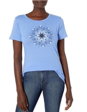 Columbia Womens Cotton Butterfly Medallion Graphic Print Tee XS