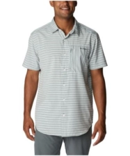 Columbia Men's Twisted Creek III Short Sleeve Button Down Shirt Grey XL