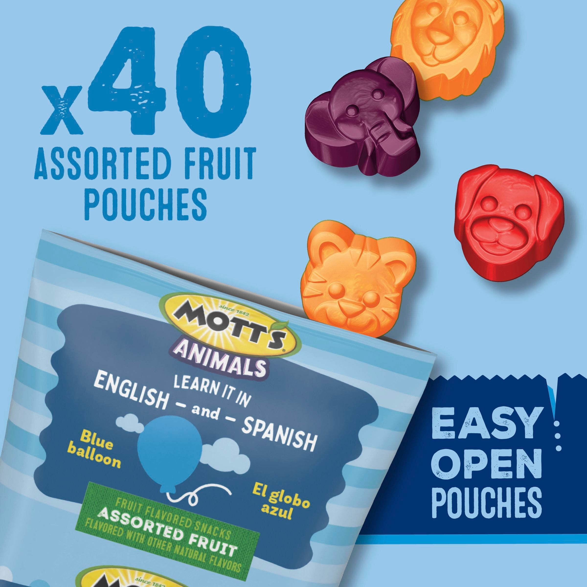 MOTTS FRUIT FLAVORED ANIMALS ASSORTED FAMILY PACK 40 CT 32 OZ