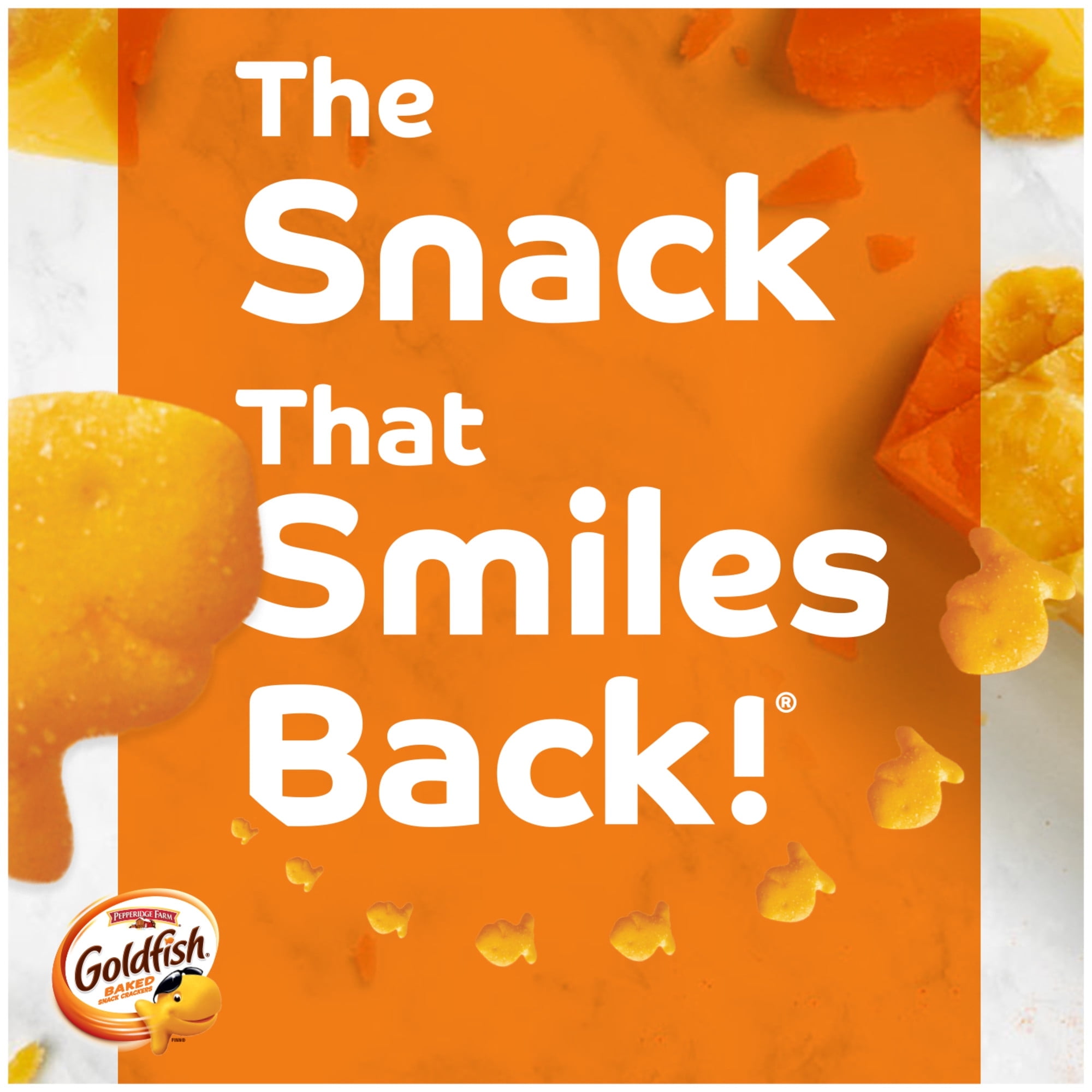 Goldfish Cheddar Cheese Crackers Snack Packs 1 oz 12 CT Multi-Pack Tray