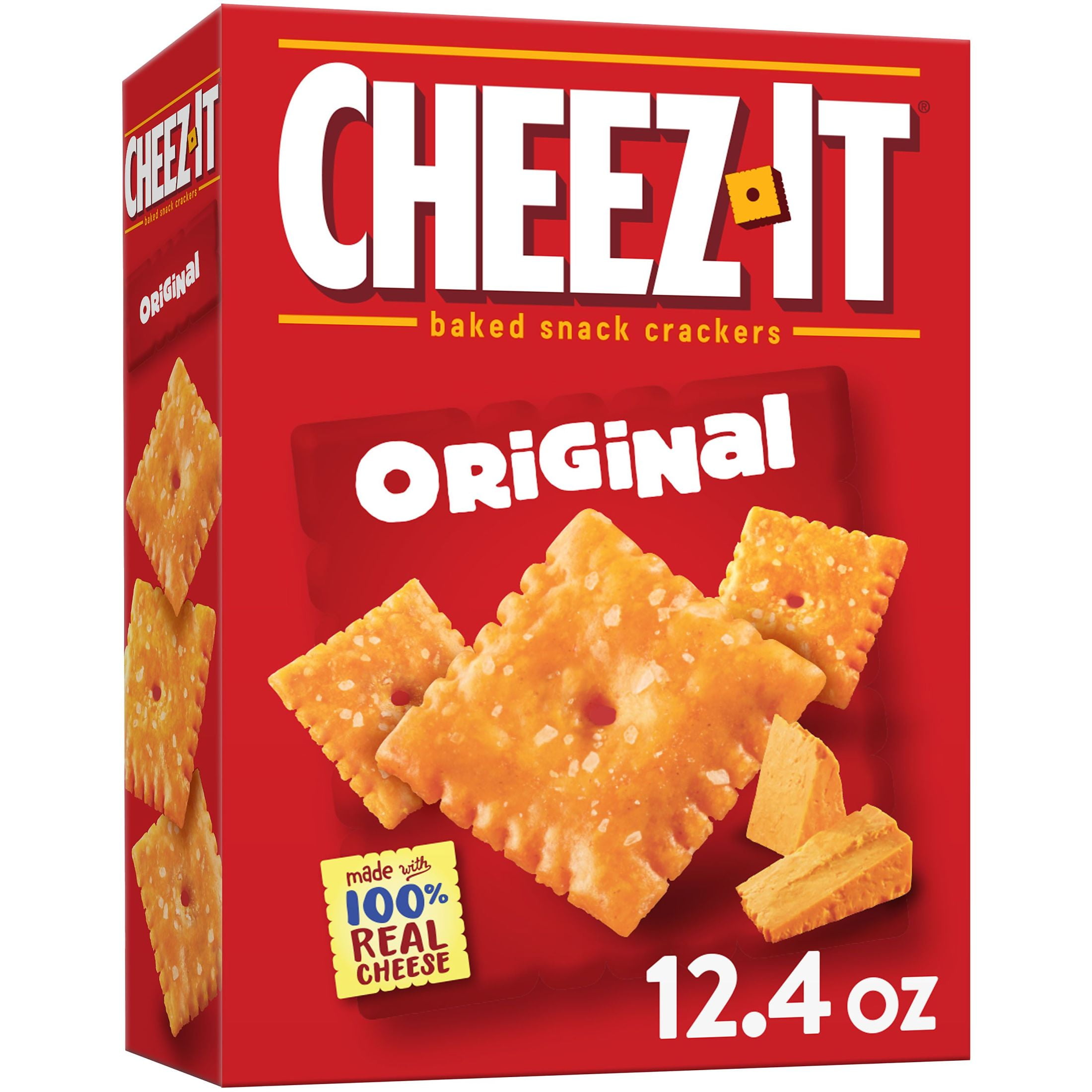 CHEEZ-IT ORIGINAL CHEESE CRACKERS BAKED SNACK 12.4 OZ SIZE