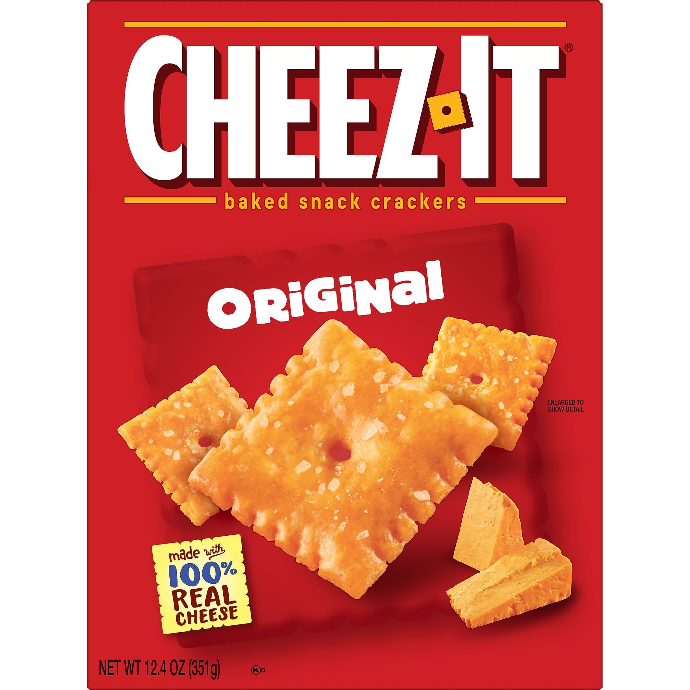 CHEEZ-IT ORIGINAL CHEESE CRACKERS BAKED SNACK 12.4 OZ SIZE