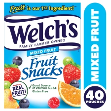 WELCHS MADE WITH REAL FRUIT SNACKS MIXED FRUIT 40 COUNT 0.8 OZ FOR AMERIKASEPETIM