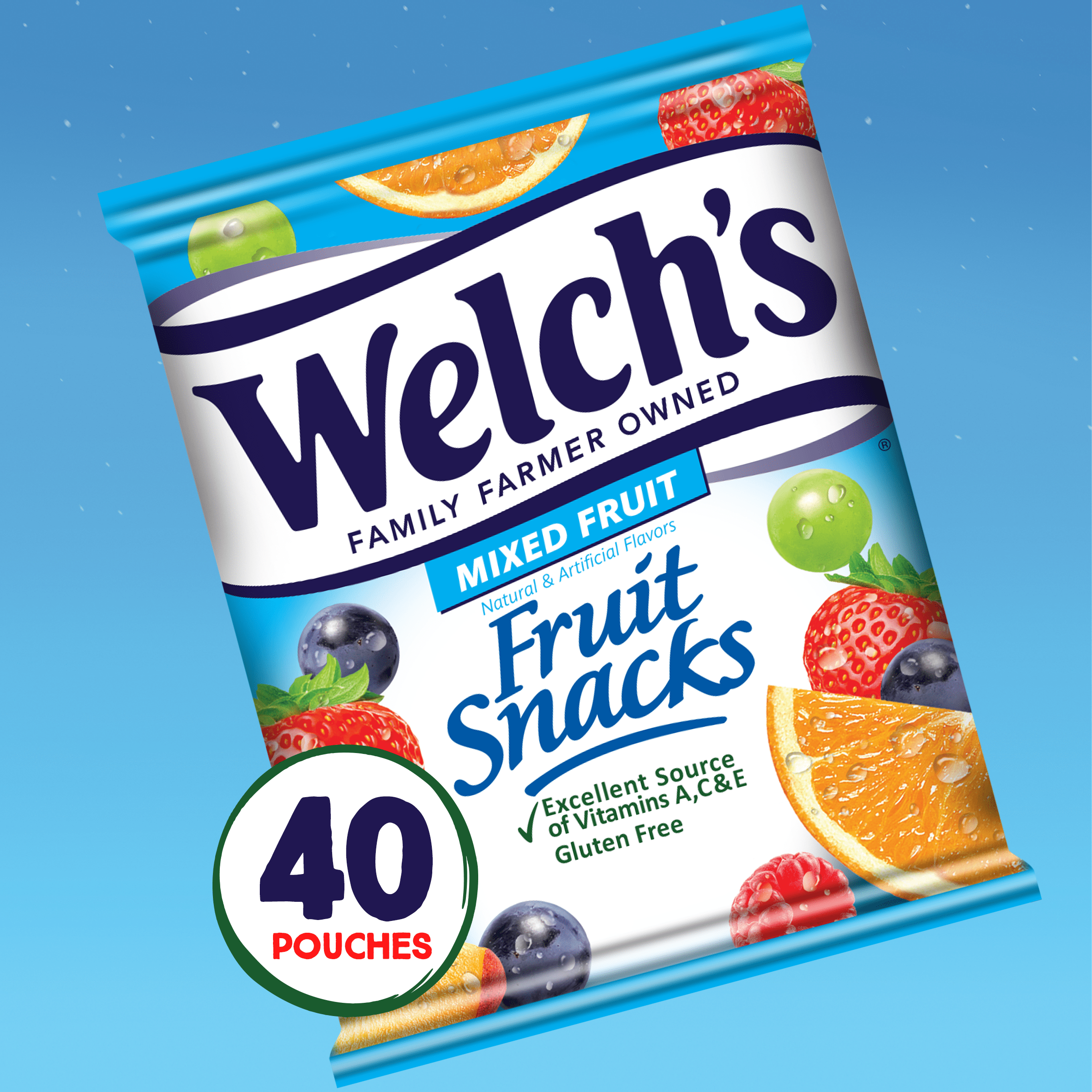 WELCHS MADE WITH REAL FRUIT SNACKS MIXED FRUIT 40 COUNT 0.8 OZ FOR AMERIKASEPETIM