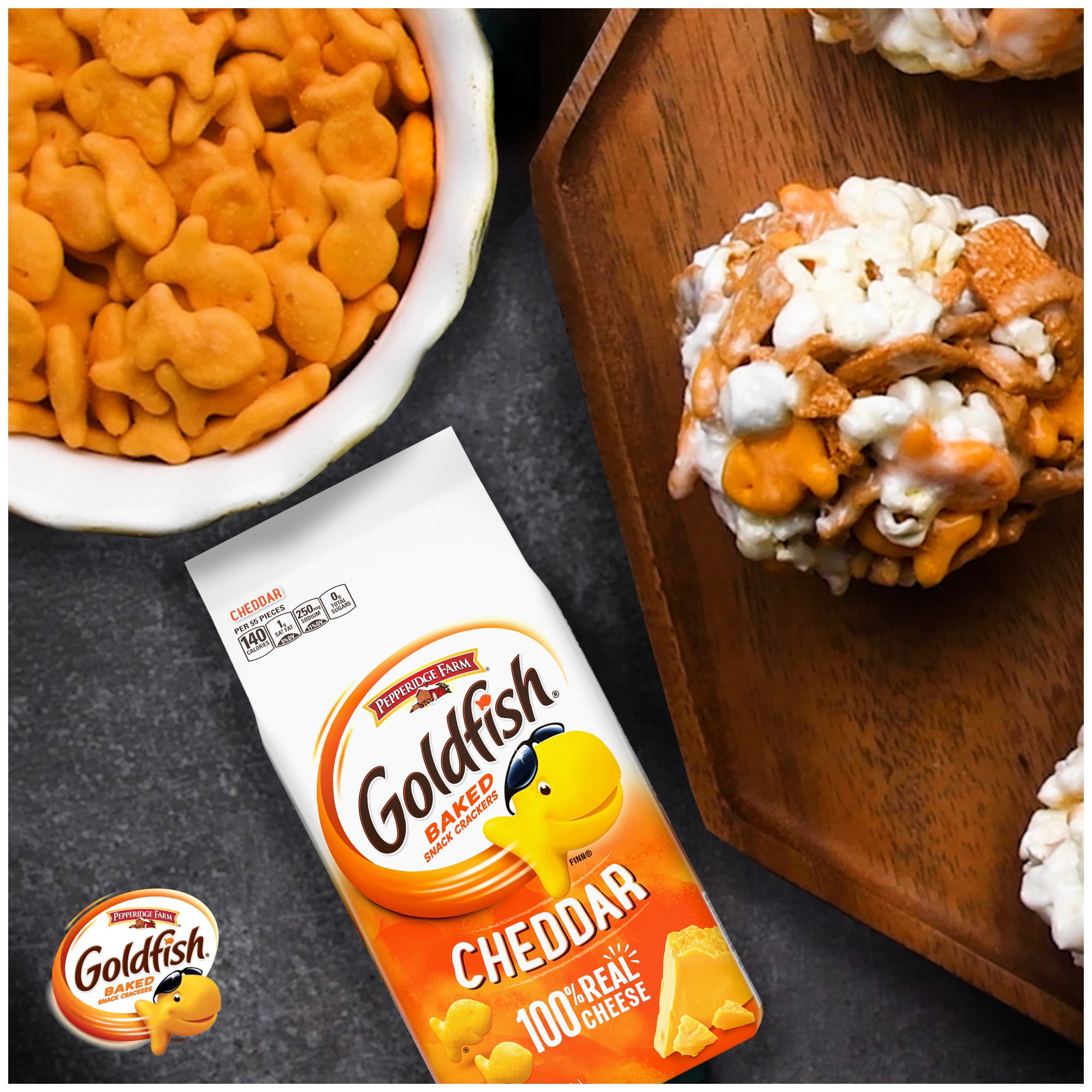 Goldfish Baked Cheddar Cheese Snack Crackers 6.6 oz Bag