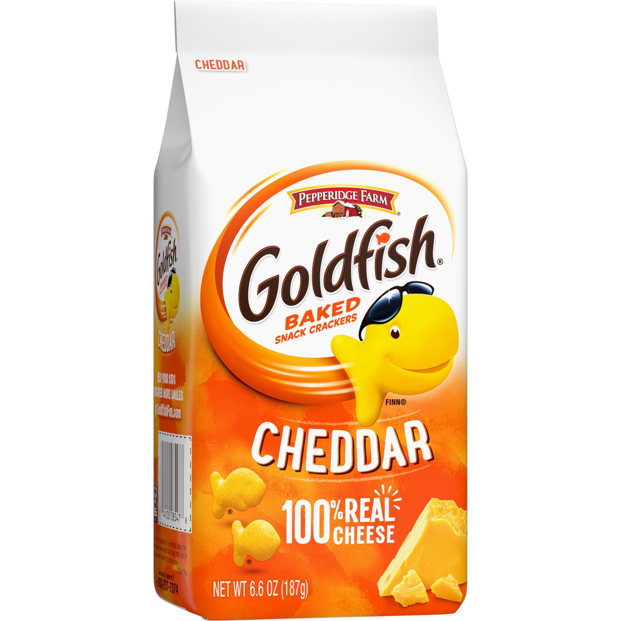 Goldfish Baked Cheddar Cheese Snack Crackers 6.6 oz Bag