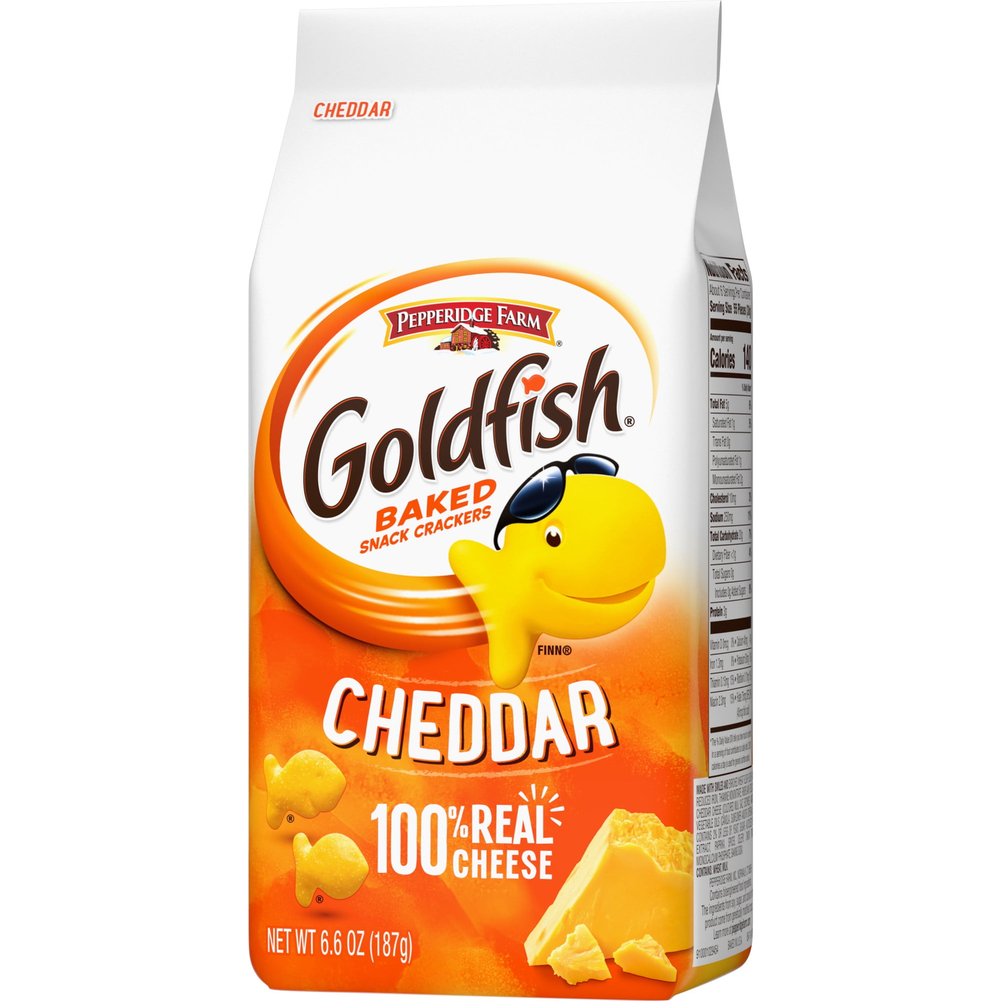 Goldfish Baked Cheddar Cheese Snack Crackers 6.6 oz Bag