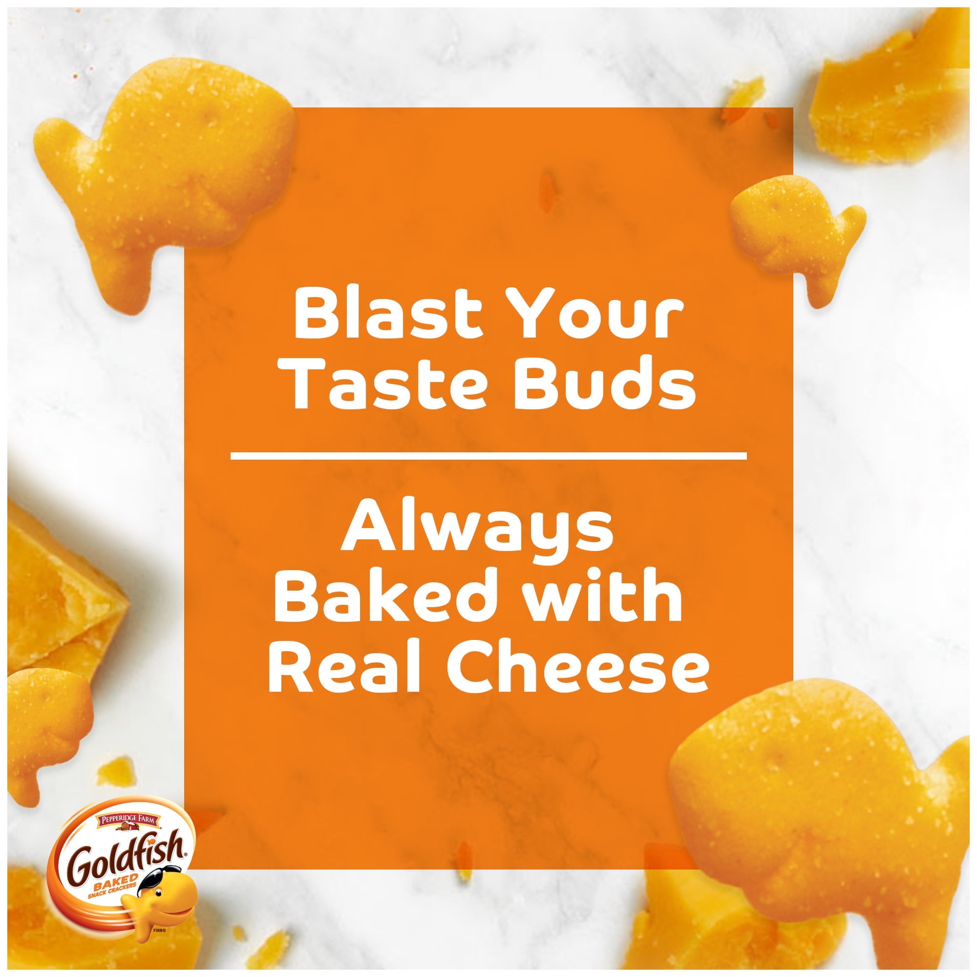 Goldfish Flavor Blasted Xtra Cheddar Cheese Crackers Baked Snack Crackers 6.6 oz Bag