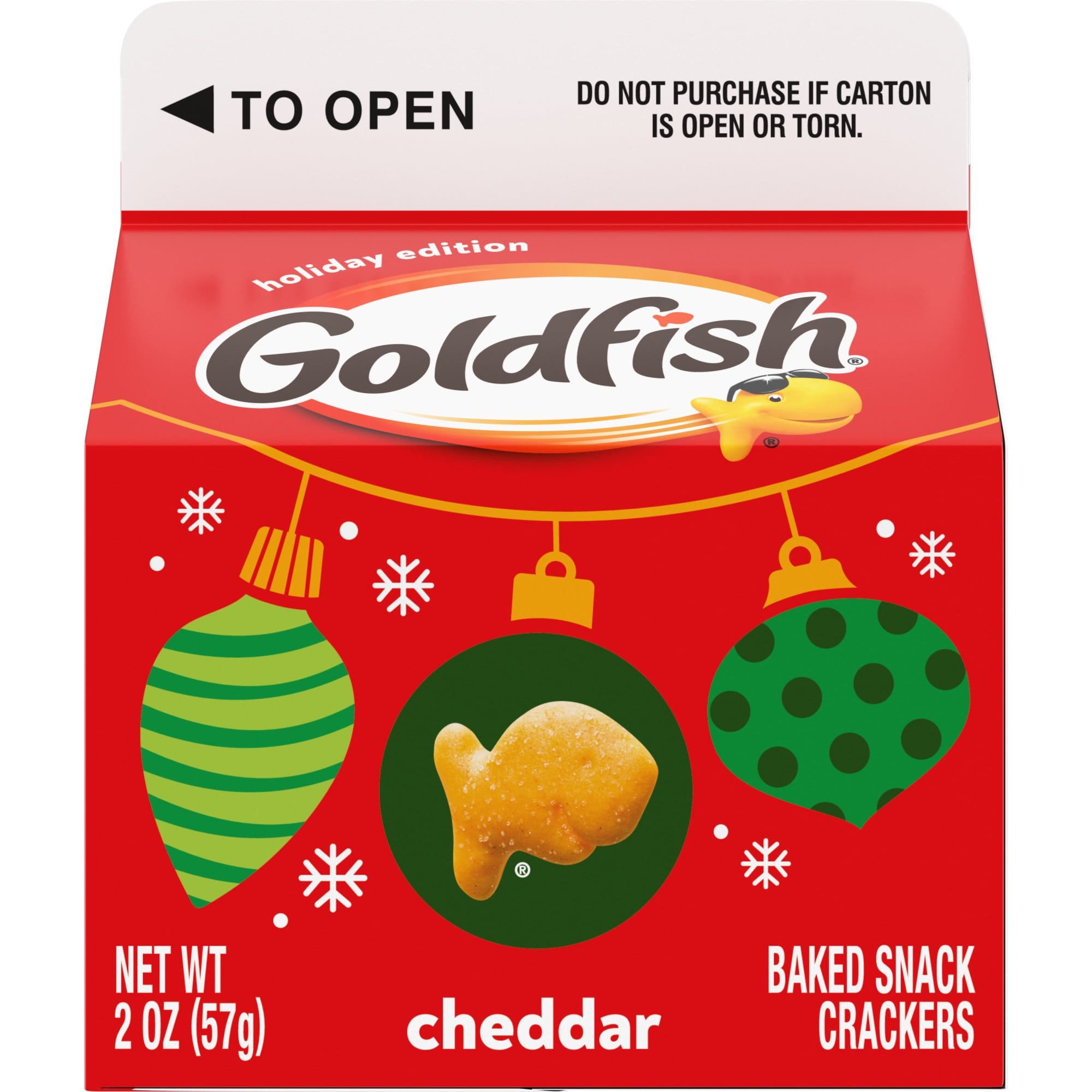 Goldfish Holiday Cheddar Crackers 2 oz Carton