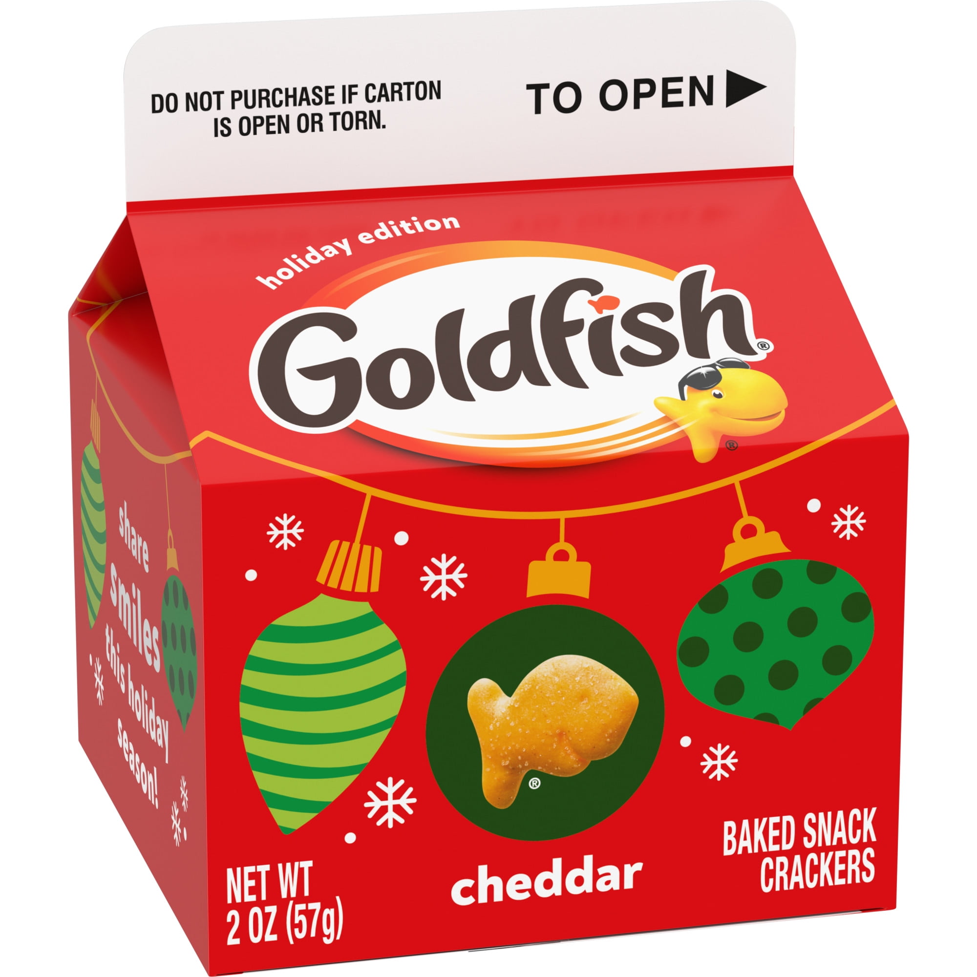 Goldfish Holiday Cheddar Crackers 2 oz Carton