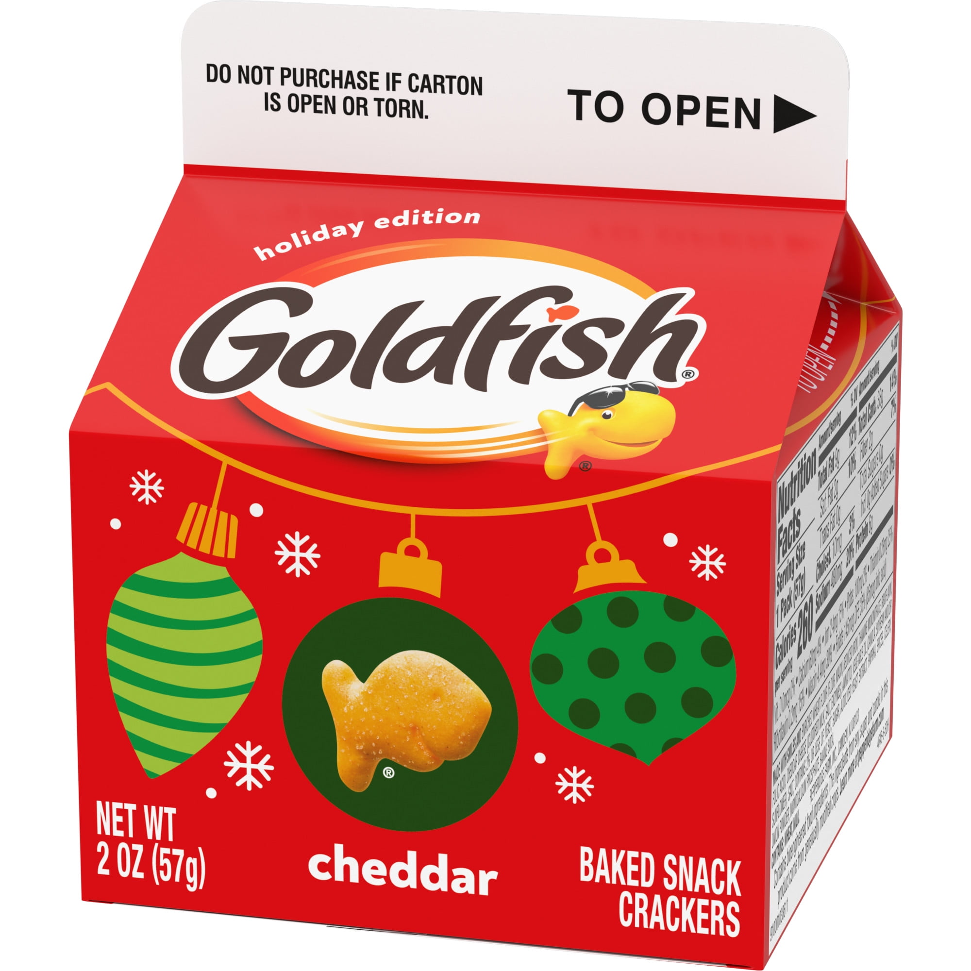 Goldfish Holiday Cheddar Crackers 2 oz Carton