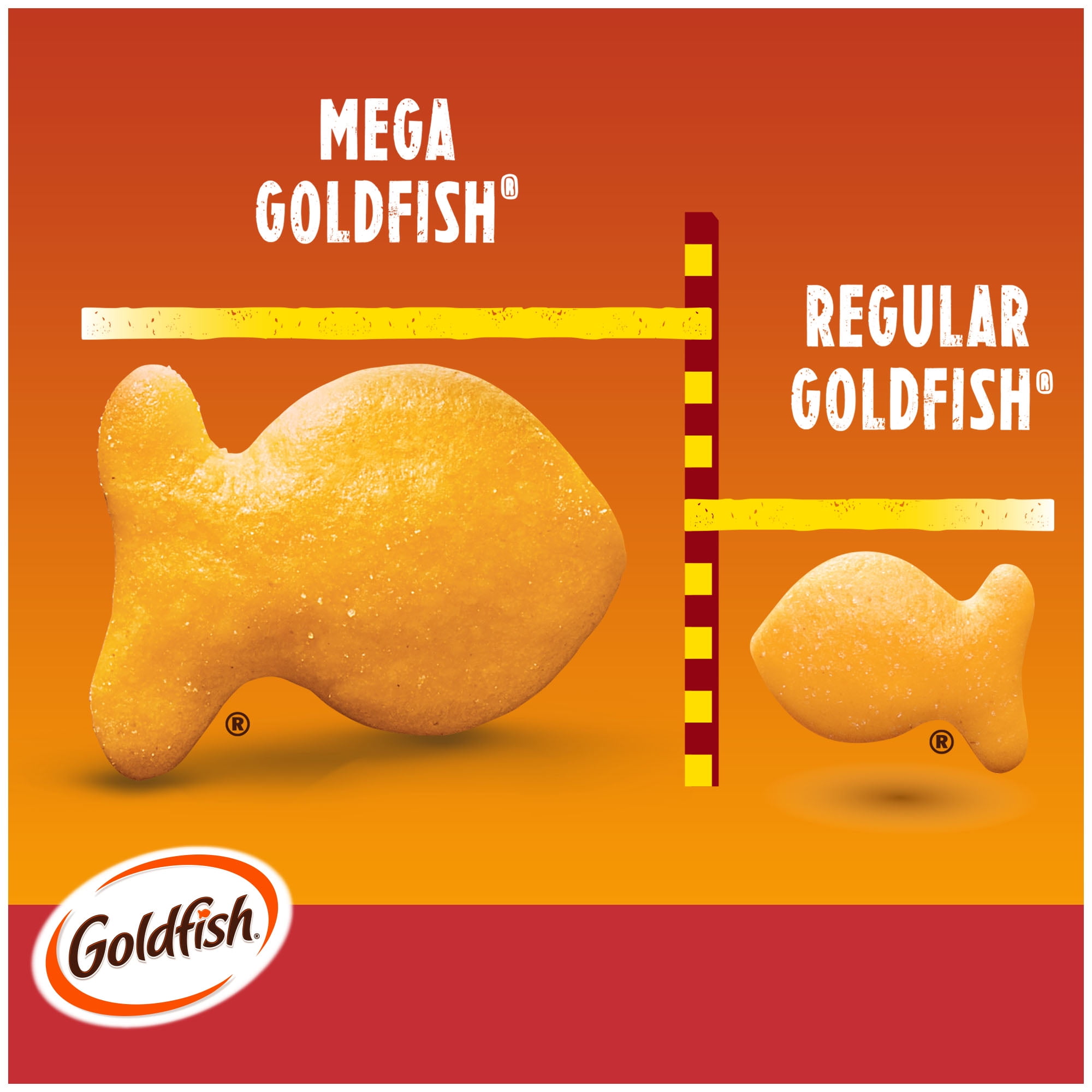 Goldfish Mega Bites Sharp Cheddar Crackers 24.3 oz Carton for Online Purchase