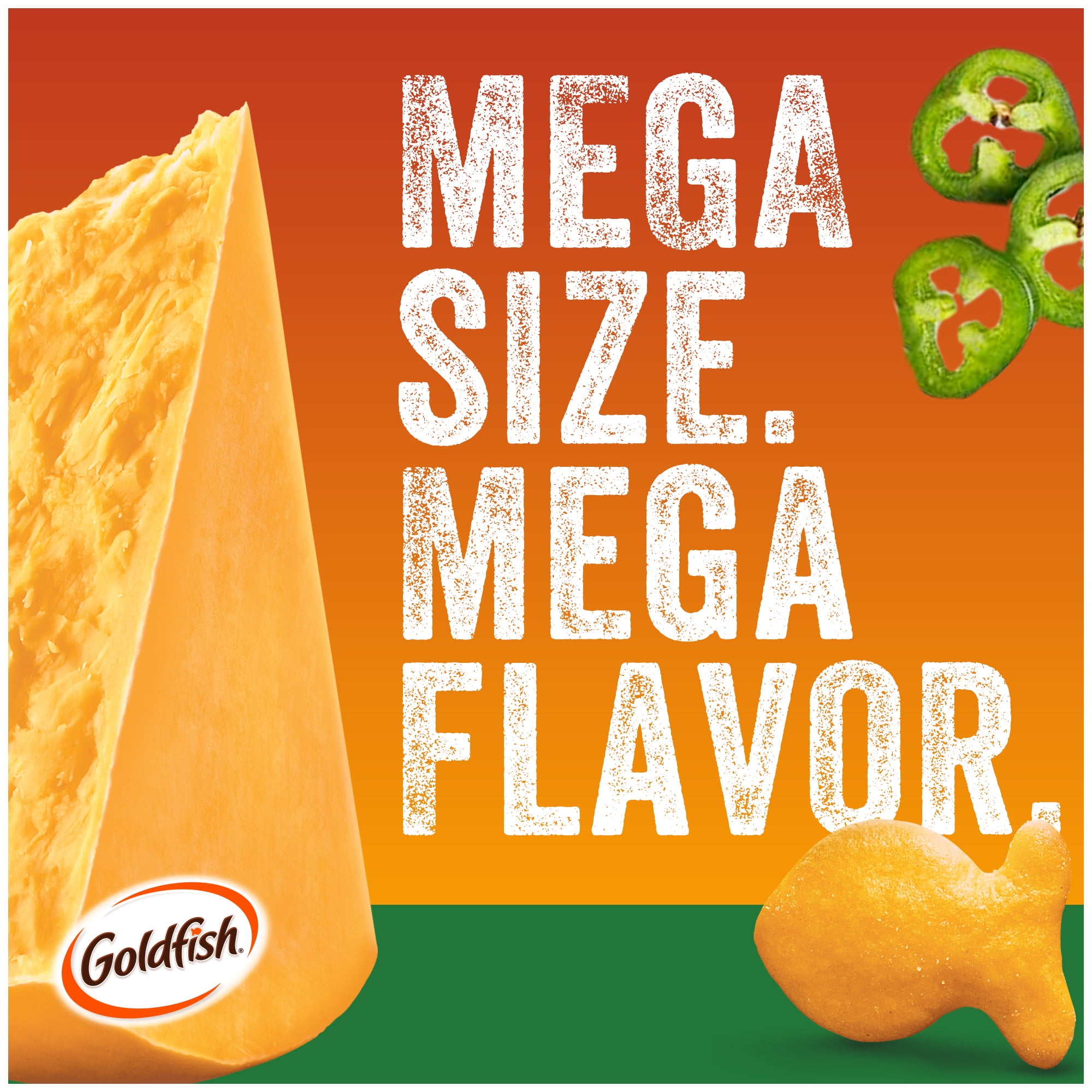 Goldfish Mega Bites Cheddar Jalapeno Crackers 5.9 oz Bag