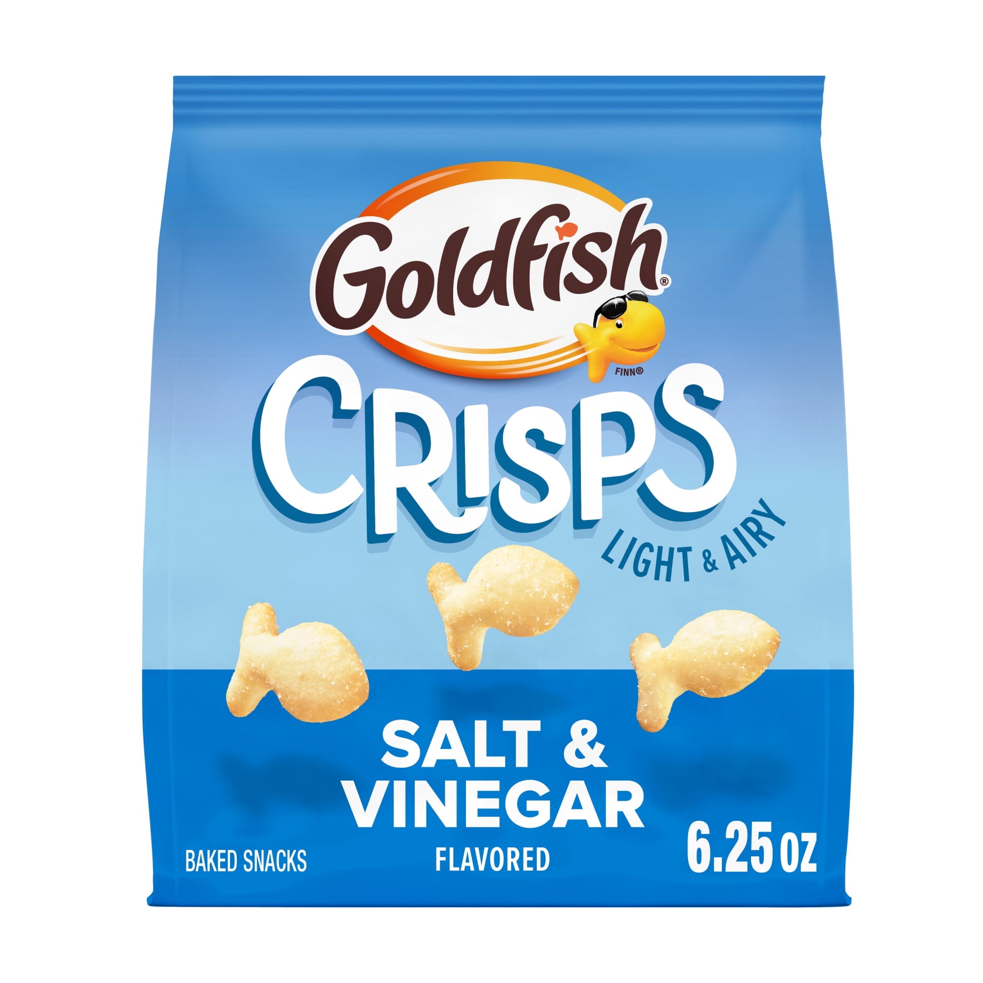 Goldfish Crisps Salt and Vinegar Flavored Baked Chip Crackers 1 Pack