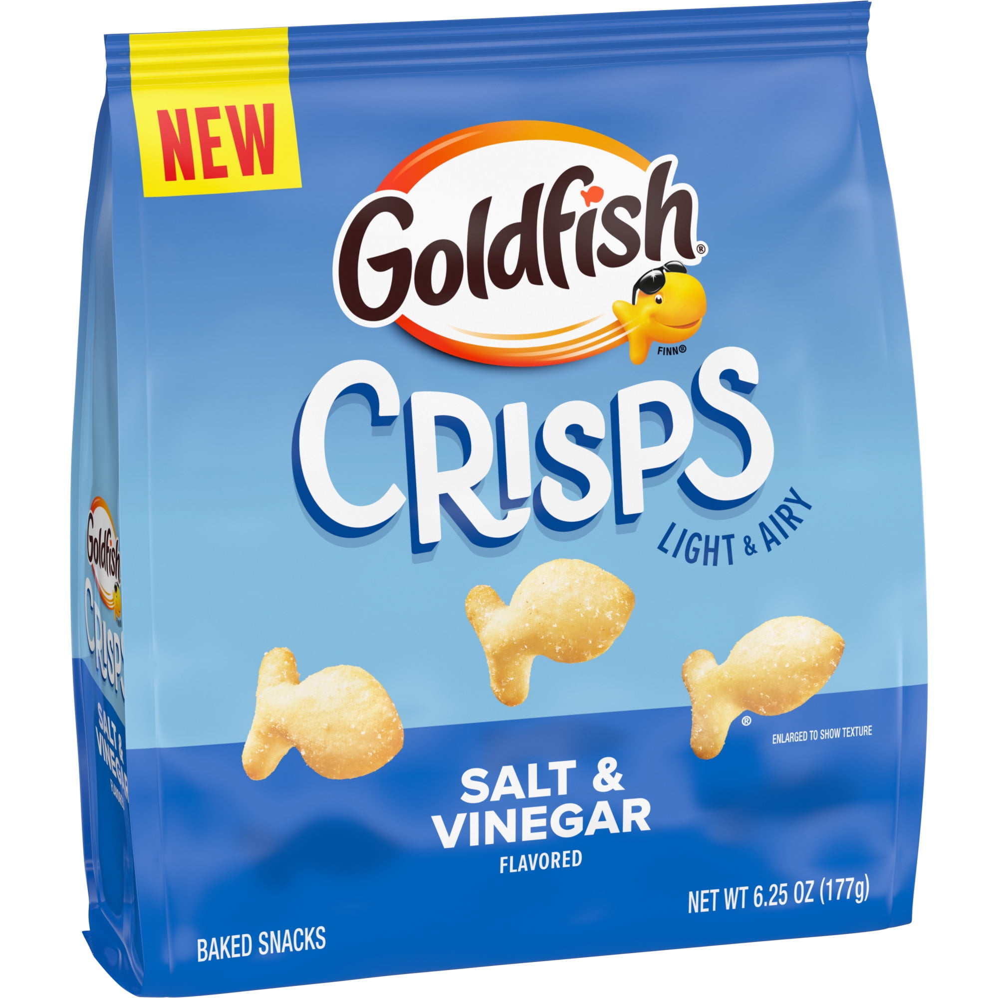 Goldfish Crisps Salt and Vinegar Flavored Baked Chip Crackers 1 Pack