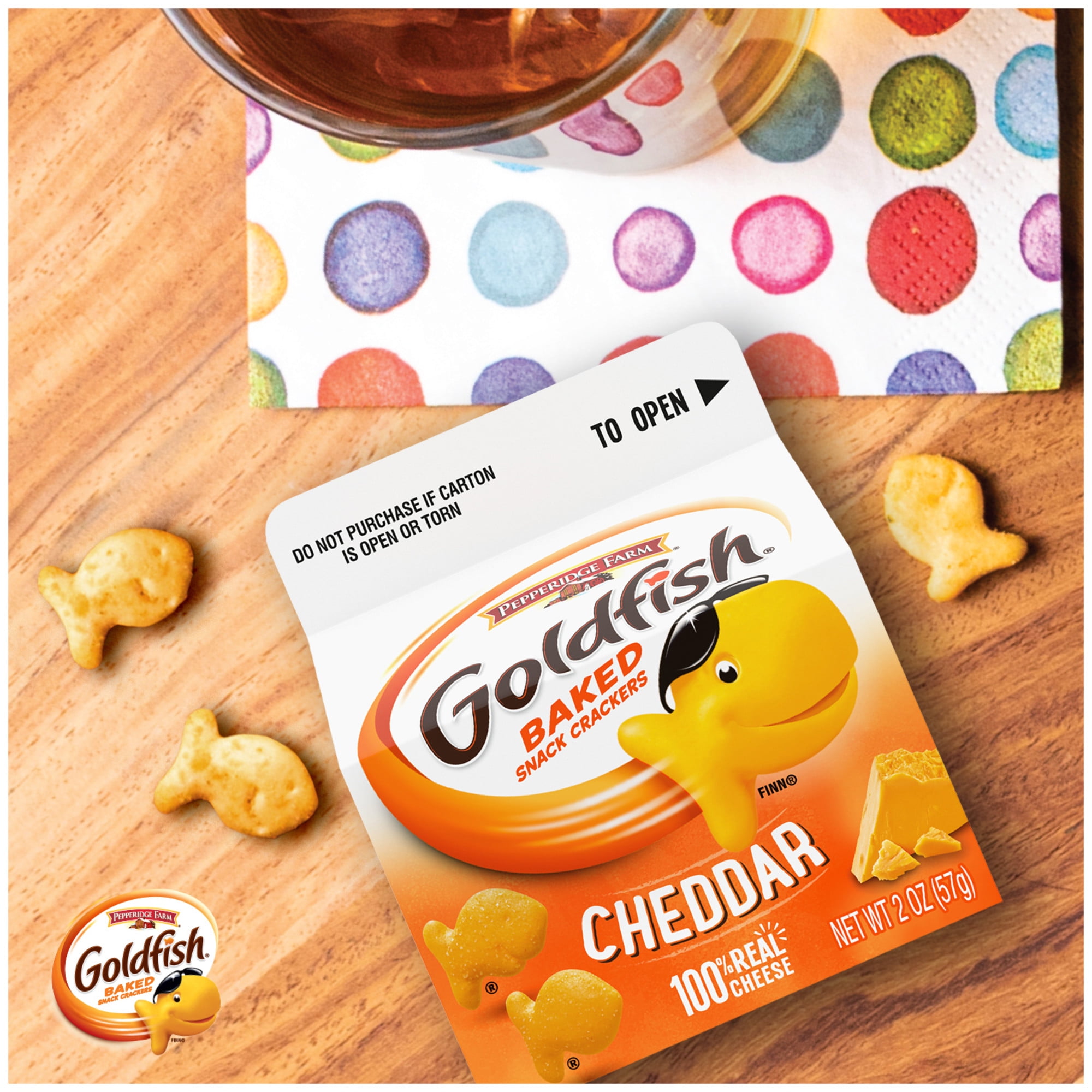 Goldfish Cheddar Cheese Crackers 2 oz 1PACK