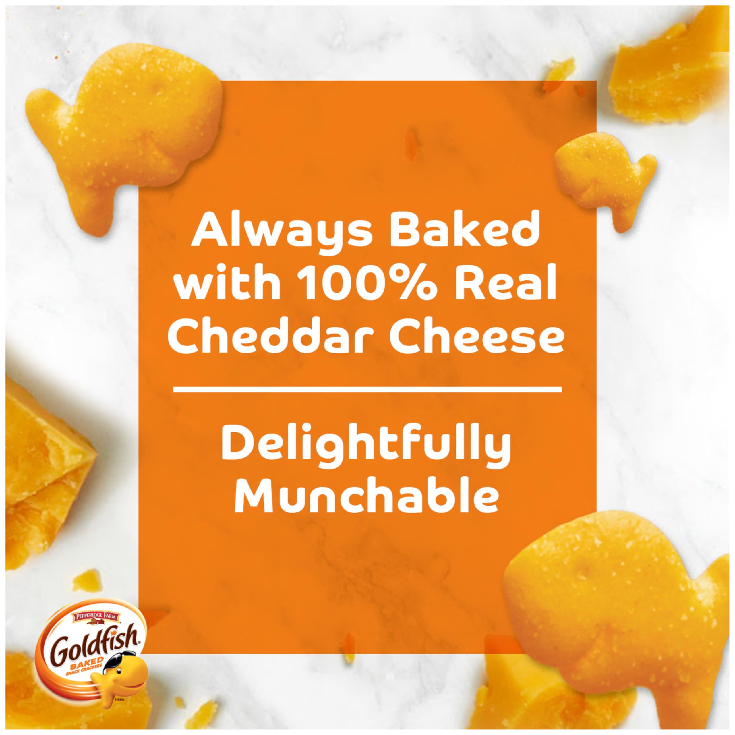 Goldfish Colors Cheddar Crackers STF9 Snack Pack 0.9 oz 9 CT Multi Pack Tray