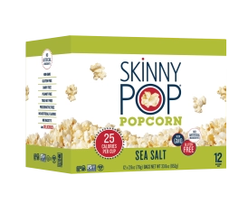 SkinnyPop Gluten Free Sea Salt Microwave Popcorn 2.8 oz 12 Count