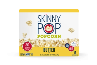 SkinnyPop Gluten Free Butter Microwave Popcorn 2.8 oz 6 Count