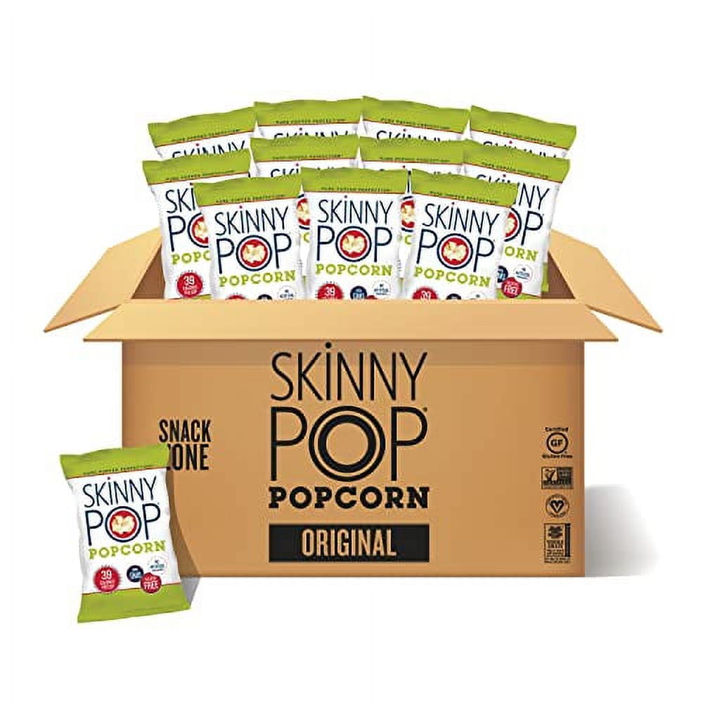 SkinnyPop Popcorn Gluten Free Dairy Free Non-GMO Healthy Snacks