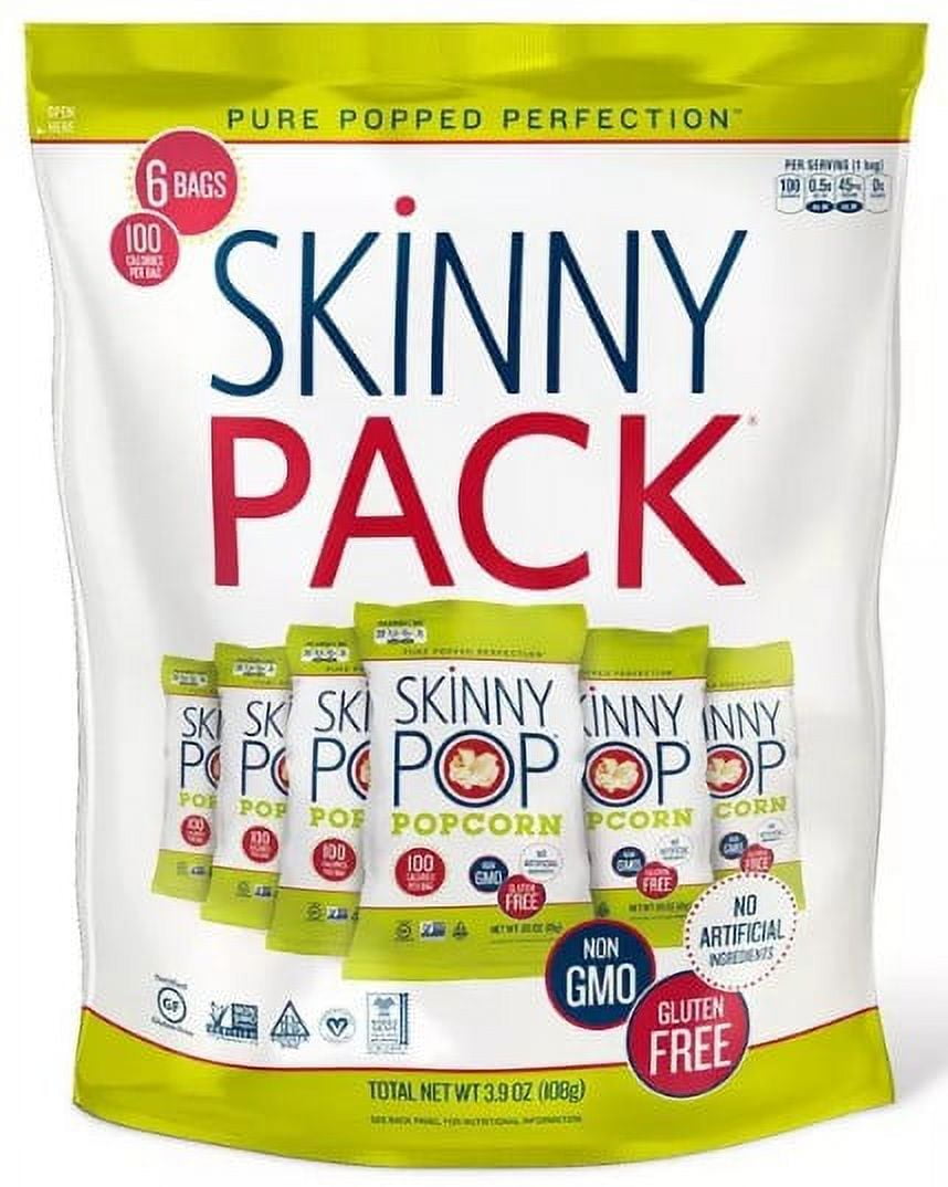 SkinnyPop 100 Calorie Original Skinny Pack 6 Ct 0.65 Oz Bags