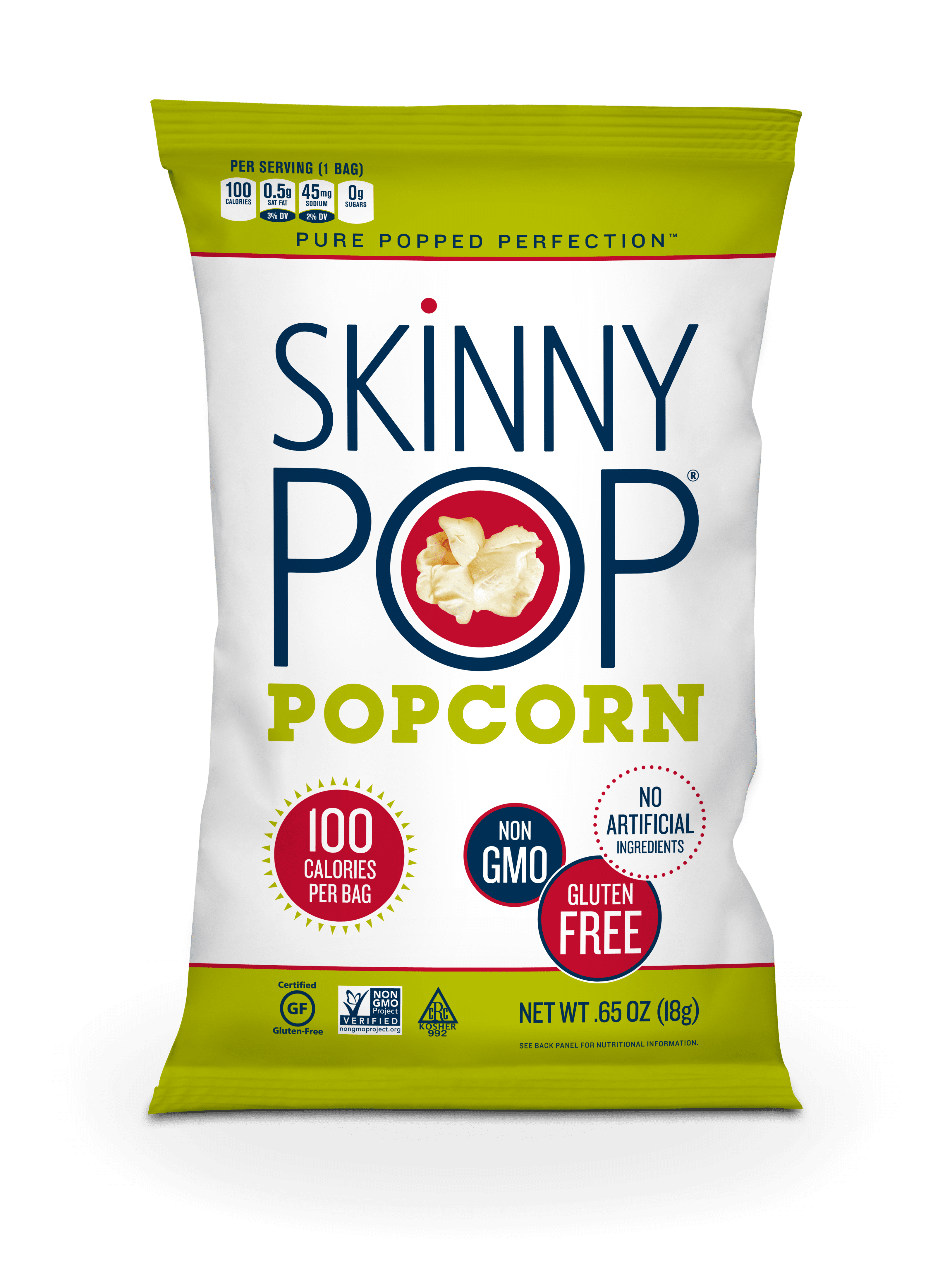 SkinnyPop 100 Calorie Original Skinny Pack 6 Ct 0.65 Oz Bags