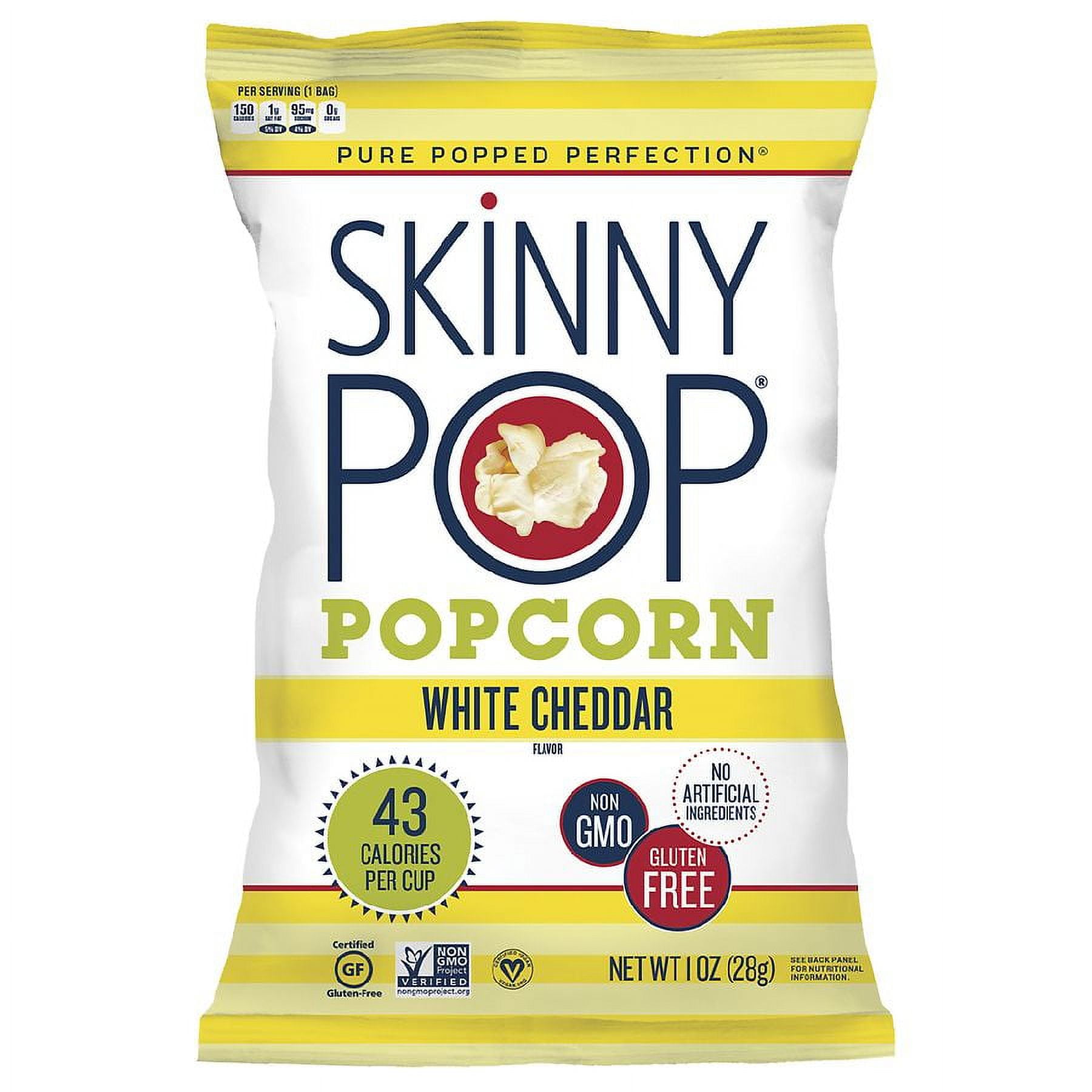 SkinnyPop Cheddar Popcorn 1.0 oz - Delicious Cheesy Snack