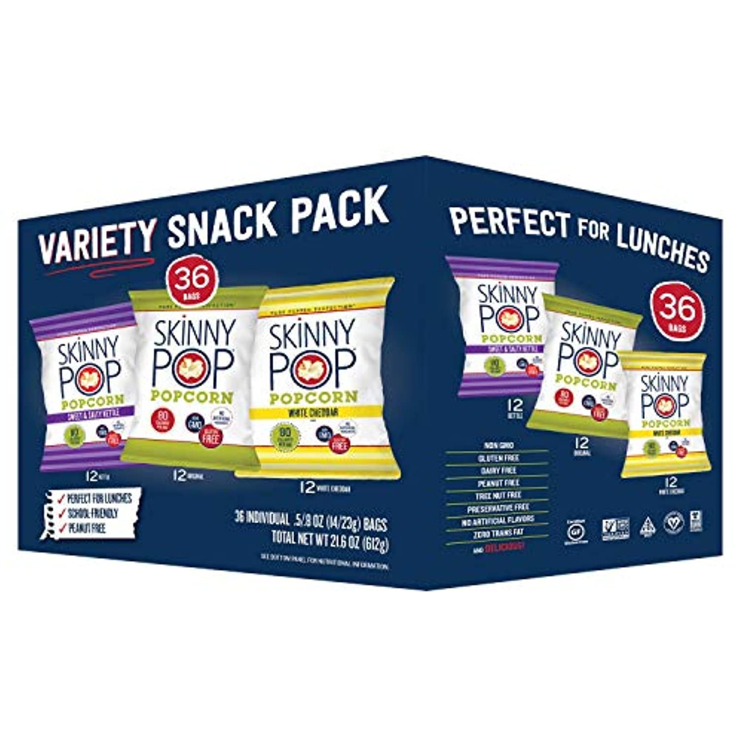 Skinny Pop Popcorn Variety Snack Pack 36 Count