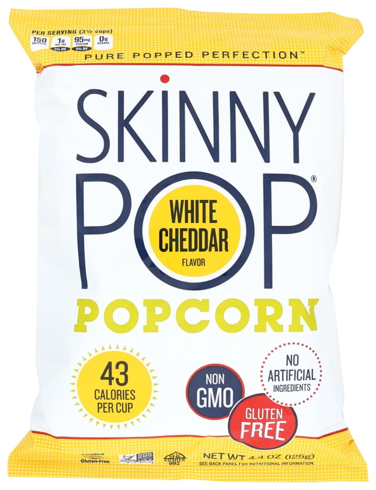 Skinnypop Popcorn Skinny Pop White Cheddar Flavor 4.4 Oz