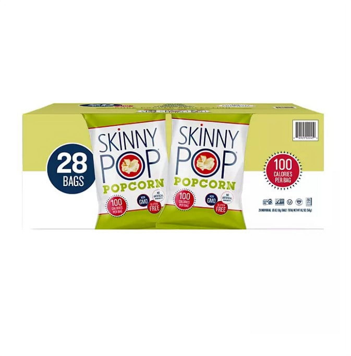 SkinnyPop Original Popcorn Snack Bags 0.65 oz 28 ct