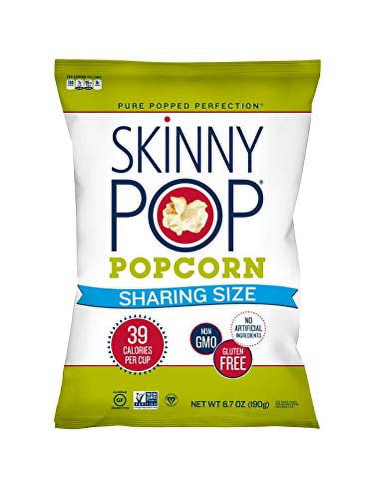 SkinnyPop Original Popcorn Gluten Free Vegan Non-GMO Healthy Snacks Skinny Pop 6.7oz