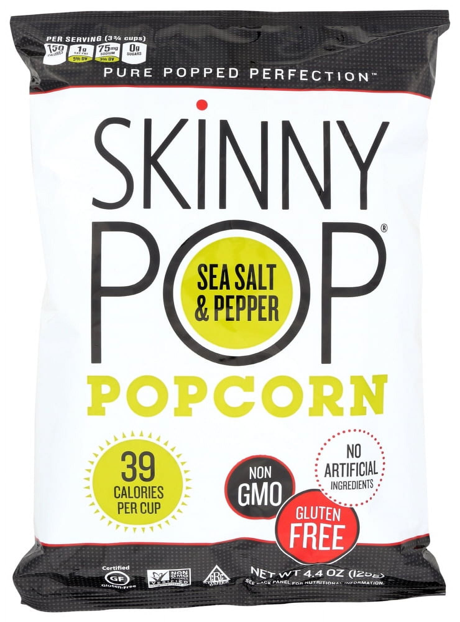 Skinnypop Popcorn Skinny Pop Sea Salt Black Pepper 4.4 OZ