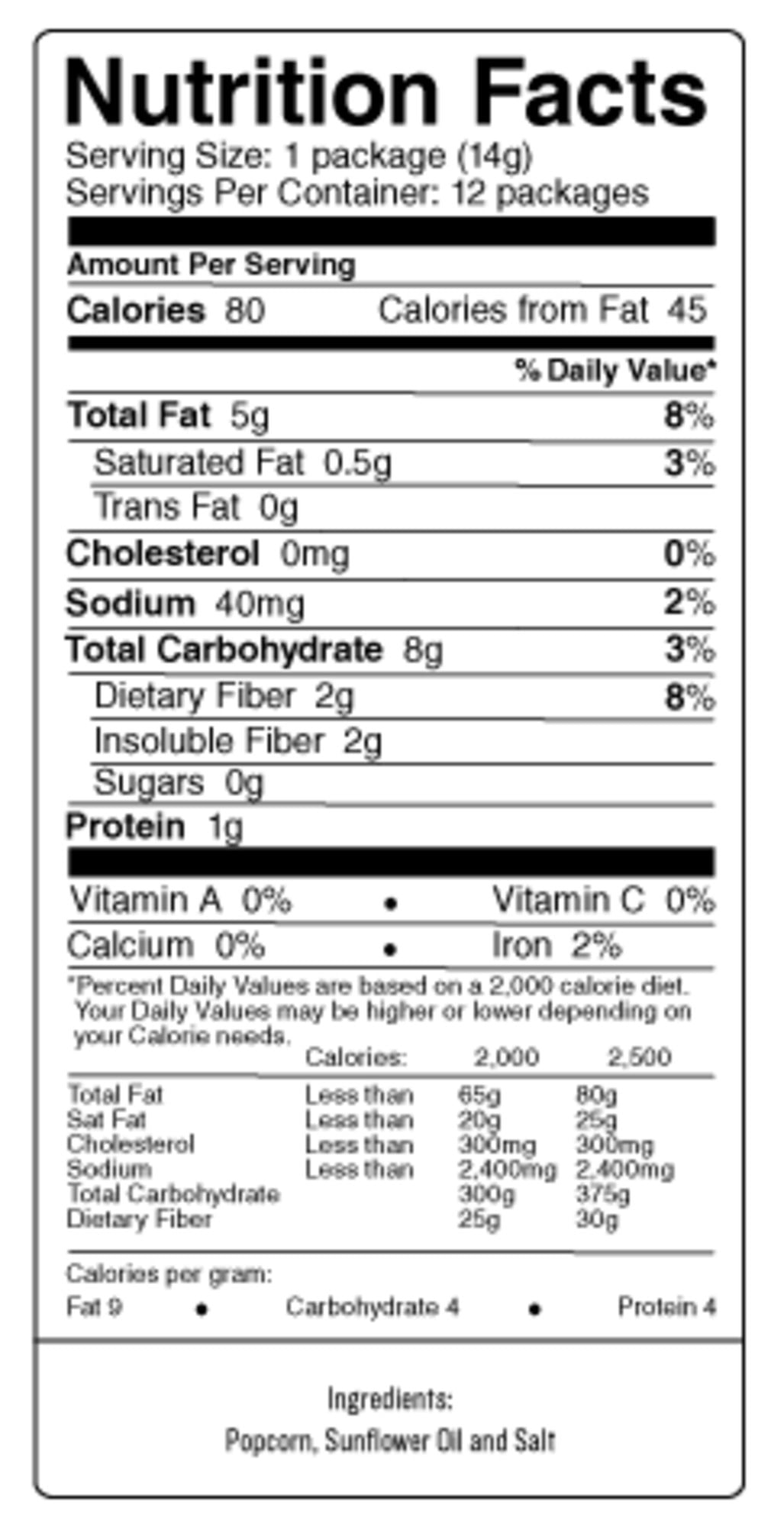 SkinnyPop Original Halloween Snack Pack Gluten-Free 12 Count 0.5 oz