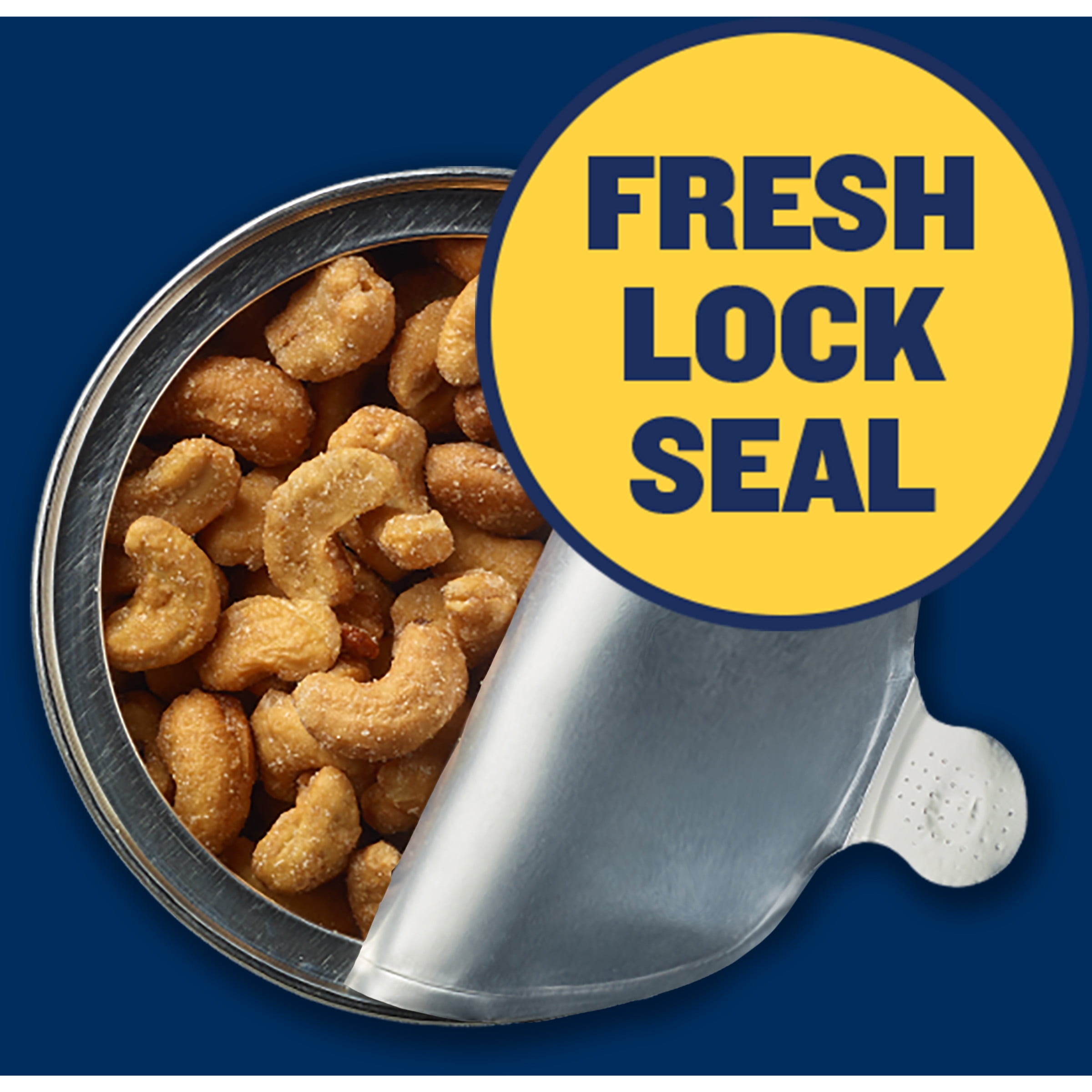 PLANTERS HONEY ROASTED WHOLE CASHEWS SWEET SALTY 8.25OZ CANISTER